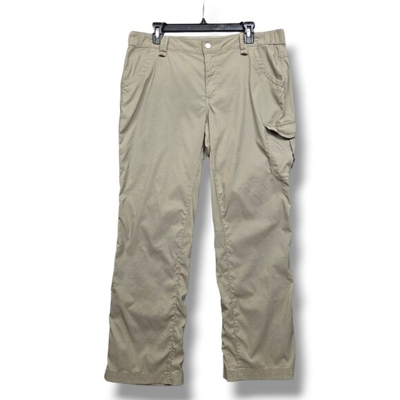 Duluth Trading Co Convertible Bootcut Pant Women 14 DuluthFlex Dry on the Fly Kh - Picture 1 of 11